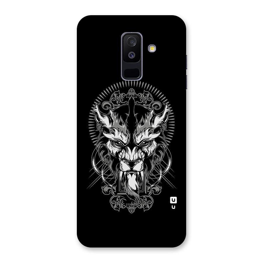 Pencil Art Lion Illustration Back Case for Galaxy A6 Plus