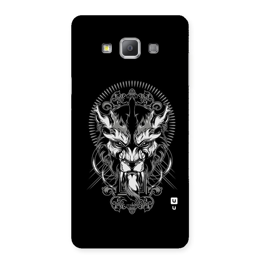 Pencil Art Lion Illustration Back Case for Galaxy A7