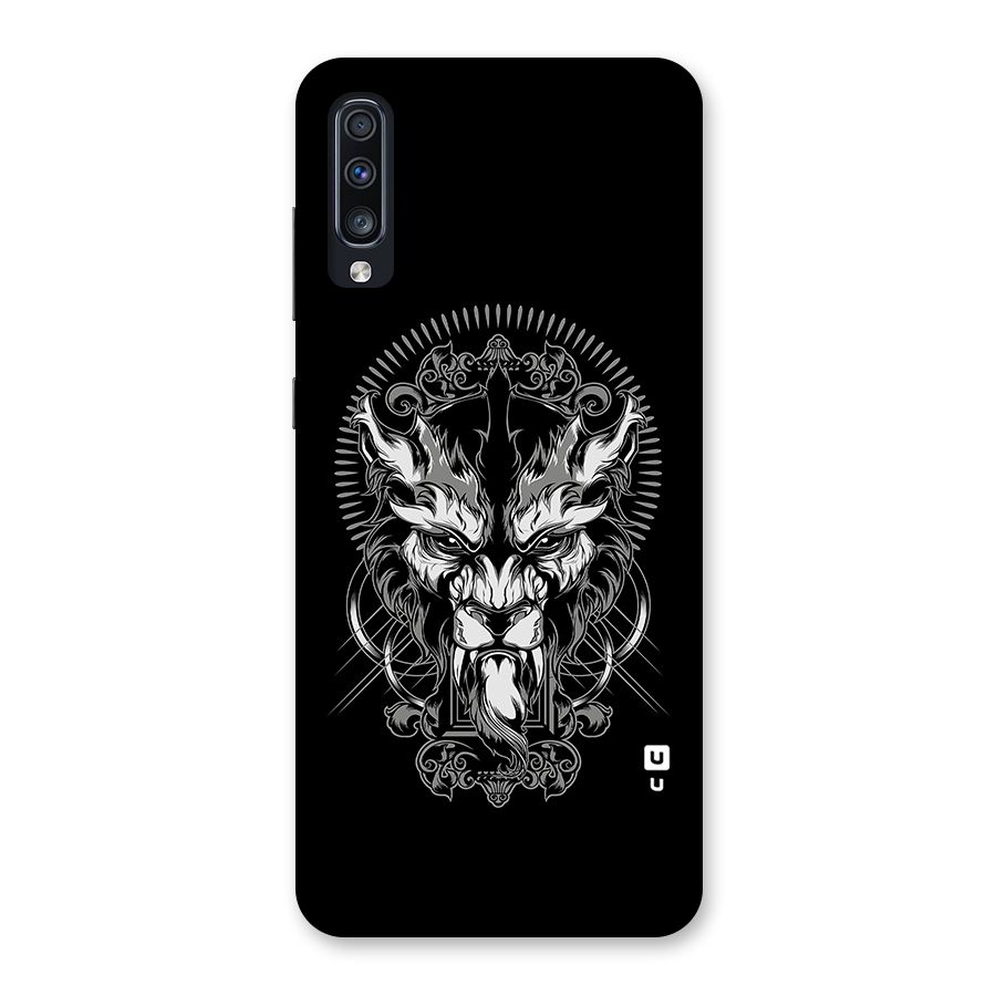 Pencil Art Lion Illustration Back Case for Galaxy A70
