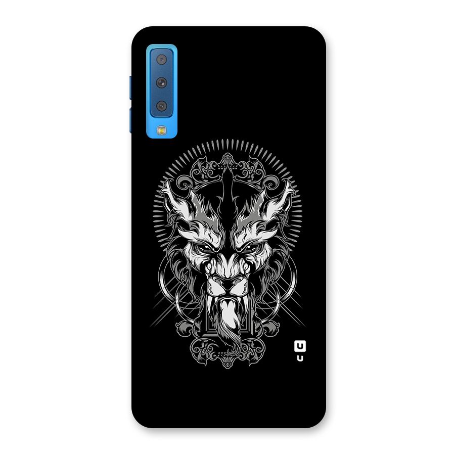 Pencil Art Lion Illustration Back Case for Galaxy A7 (2018)