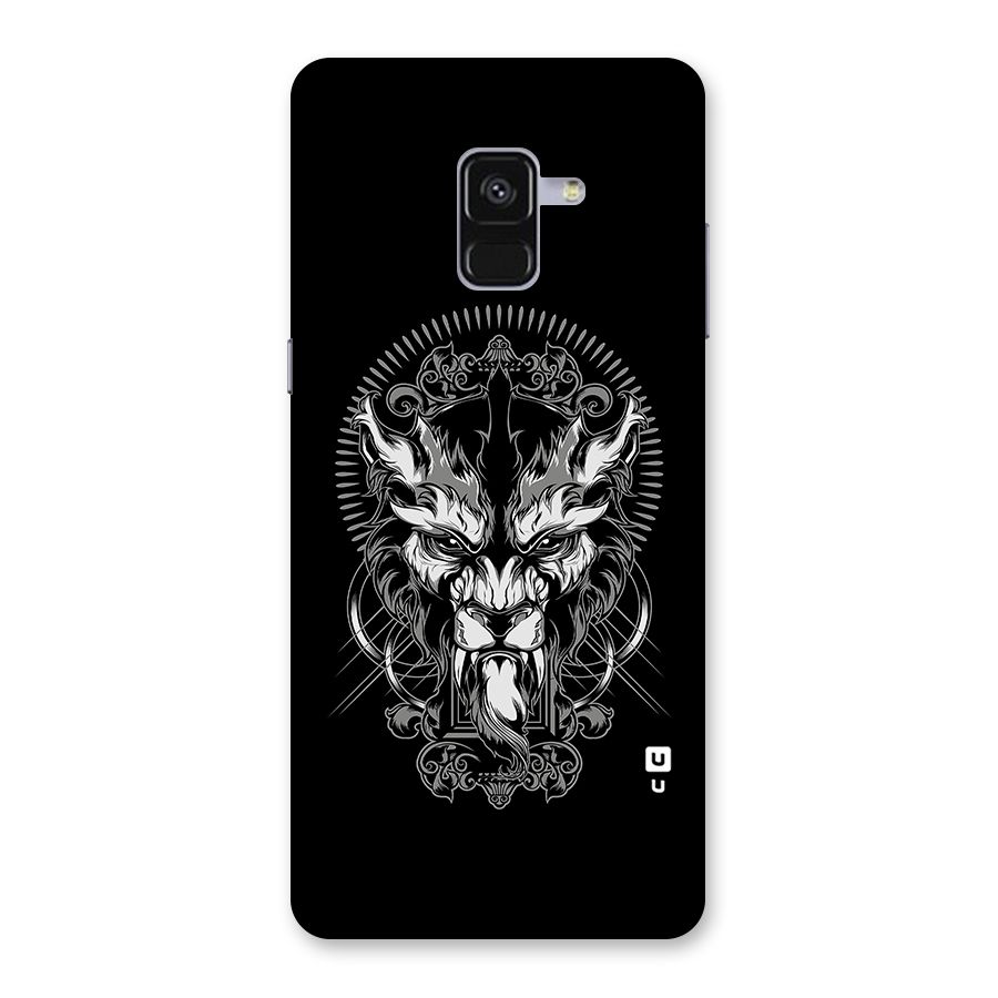 Pencil Art Lion Illustration Back Case for Galaxy A8 Plus