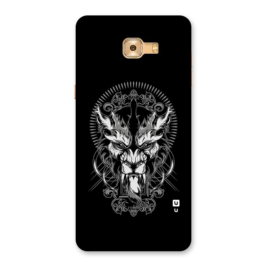 Pencil Art Lion Illustration Back Case for Galaxy C9 Pro