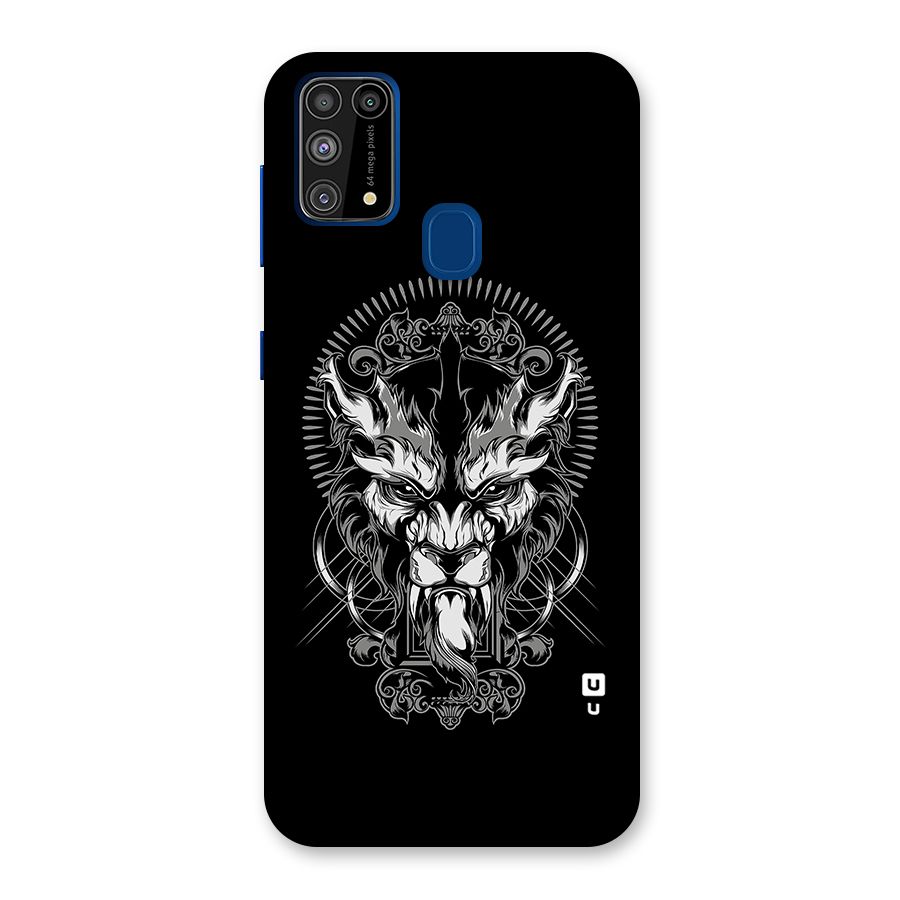 Pencil Art Lion Illustration Back Case for Galaxy F41