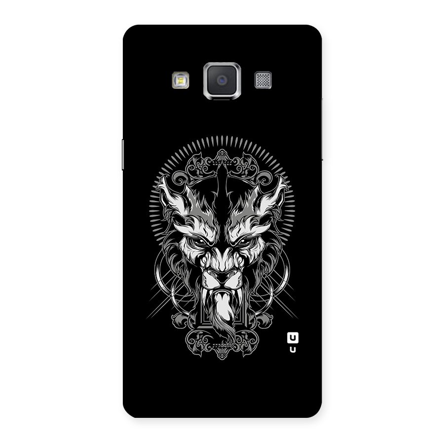 Pencil Art Lion Illustration Back Case for Galaxy Grand 3