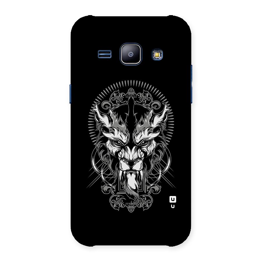 Pencil Art Lion Illustration Back Case for Galaxy J1