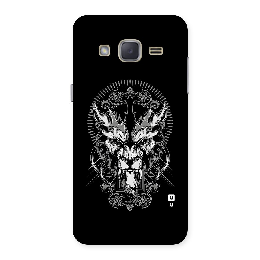 Pencil Art Lion Illustration Back Case for Galaxy J2