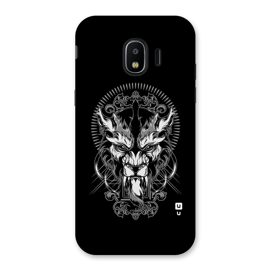 Pencil Art Lion Illustration Back Case for Galaxy J2 Pro 2018