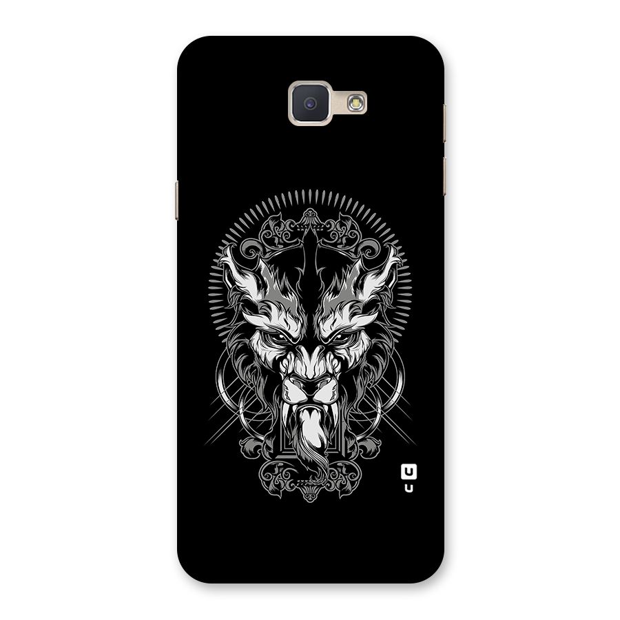 Pencil Art Lion Illustration Back Case for Galaxy J5 Prime