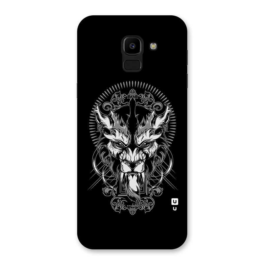 Pencil Art Lion Illustration Back Case for Galaxy J6