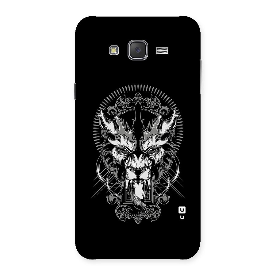 Pencil Art Lion Illustration Back Case for Galaxy J7