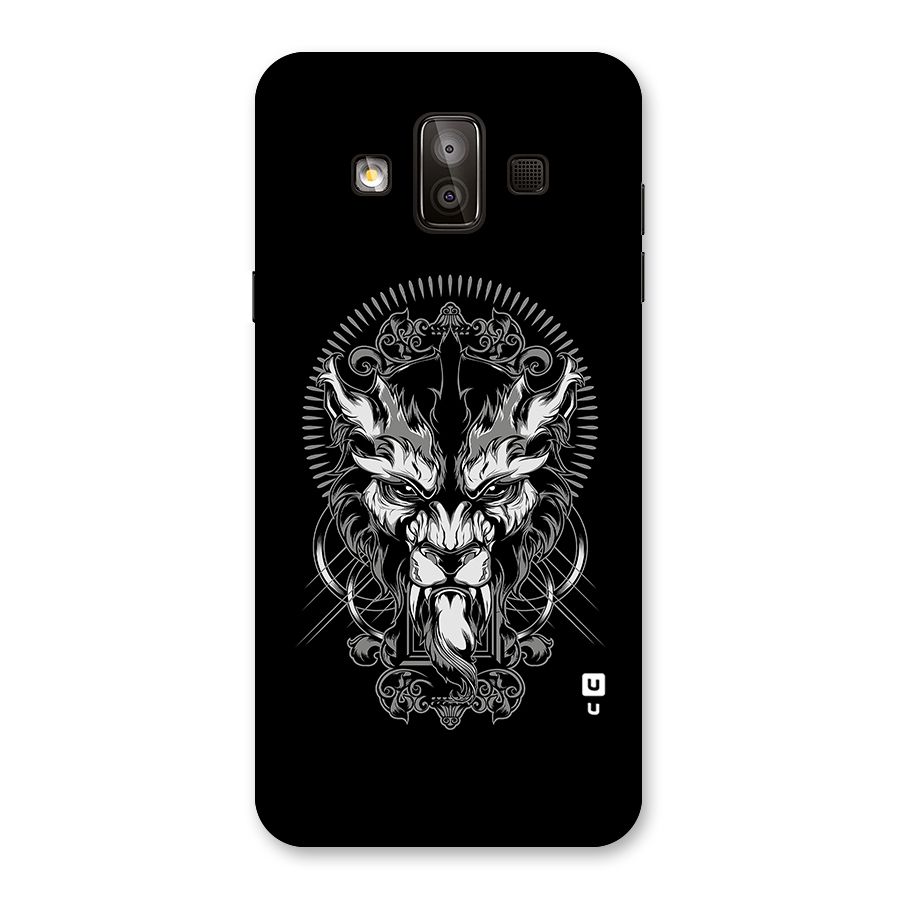 Pencil Art Lion Illustration Back Case for Galaxy J7 Duo