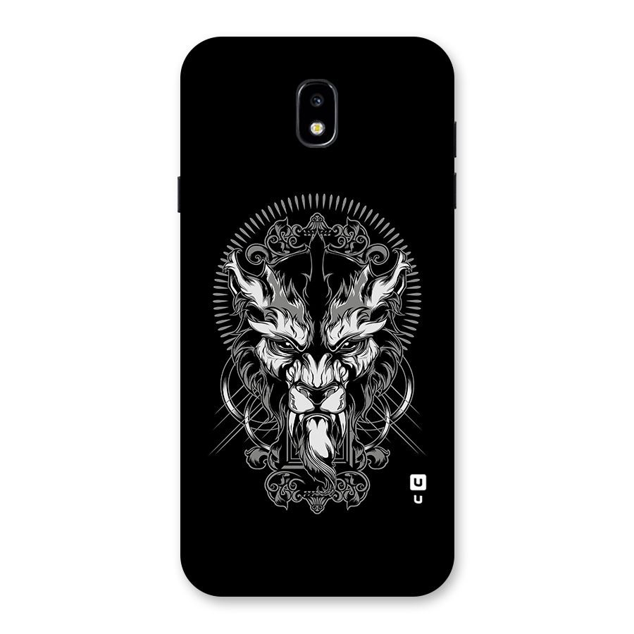 Pencil Art Lion Illustration Back Case for Galaxy J7 Pro