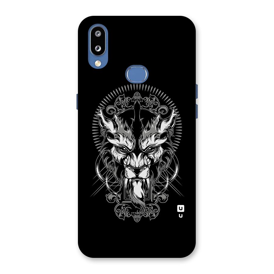 Pencil Art Lion Illustration Back Case for Galaxy M01s
