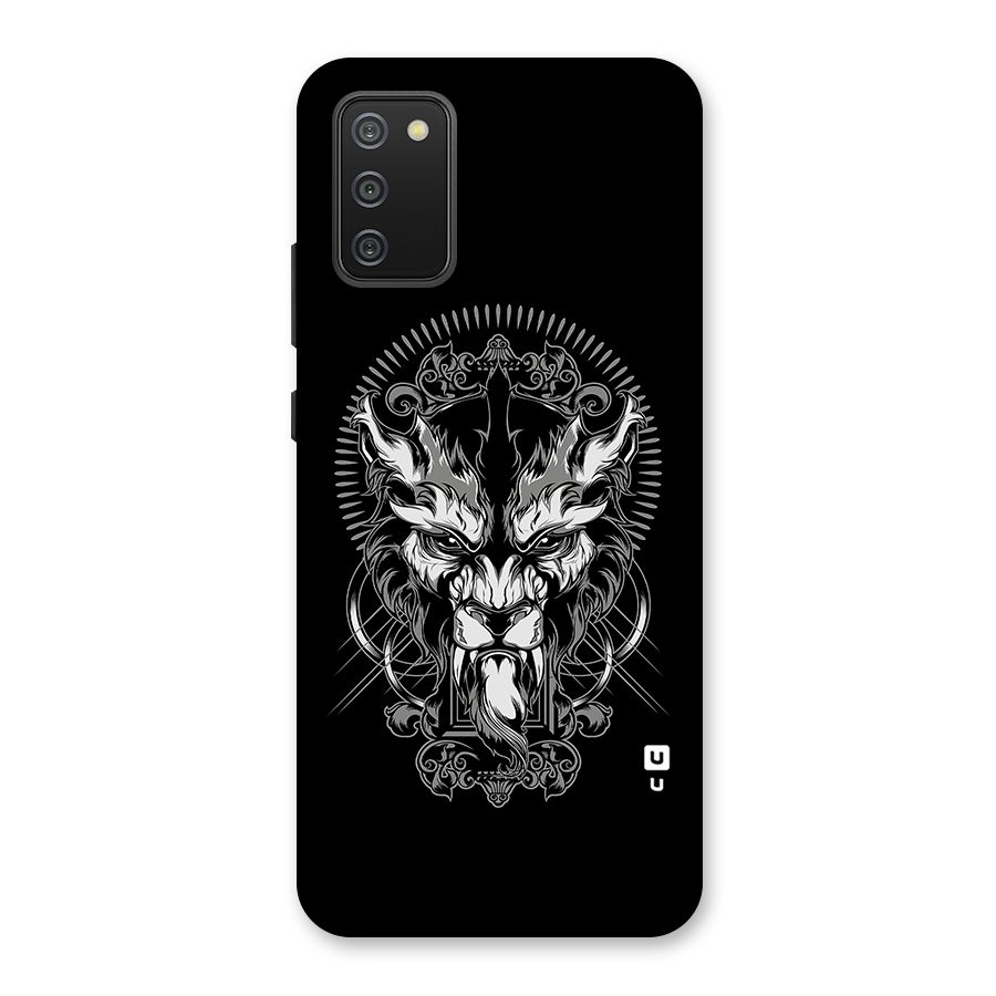 Pencil Art Lion Illustration Back Case for Galaxy M02s