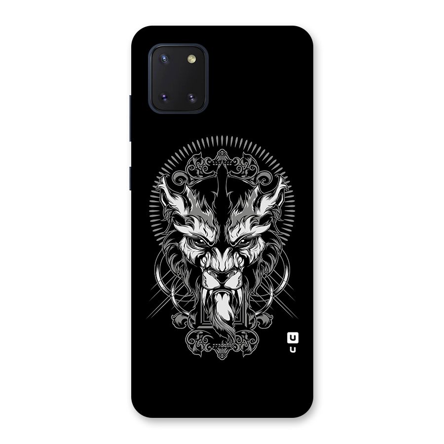 Pencil Art Lion Illustration Back Case for Galaxy Note 10 Lite