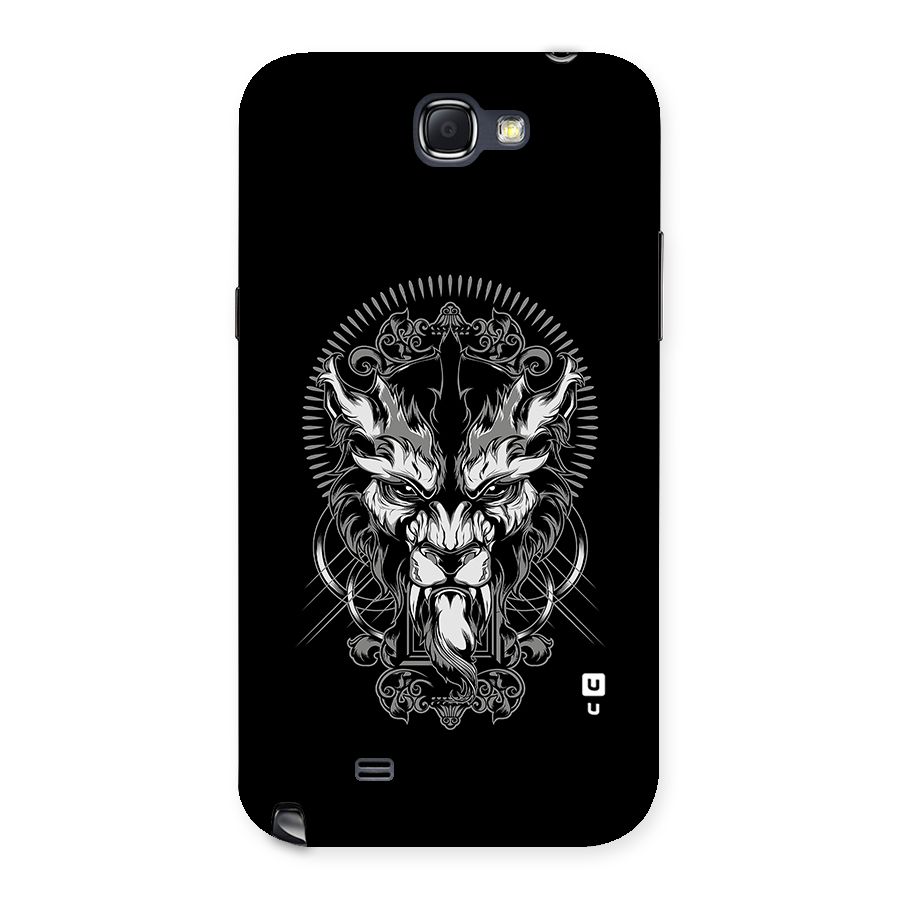 Pencil Art Lion Illustration Back Case for Galaxy Note 2