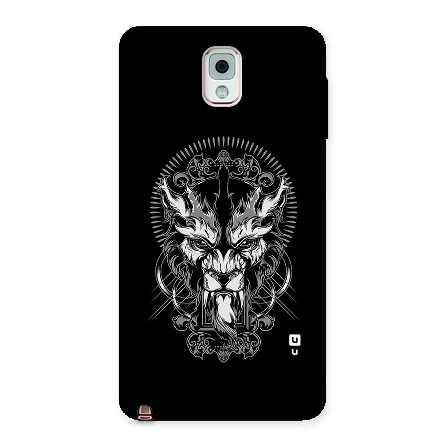 Pencil Art Lion Illustration Back Case for Galaxy Note 3