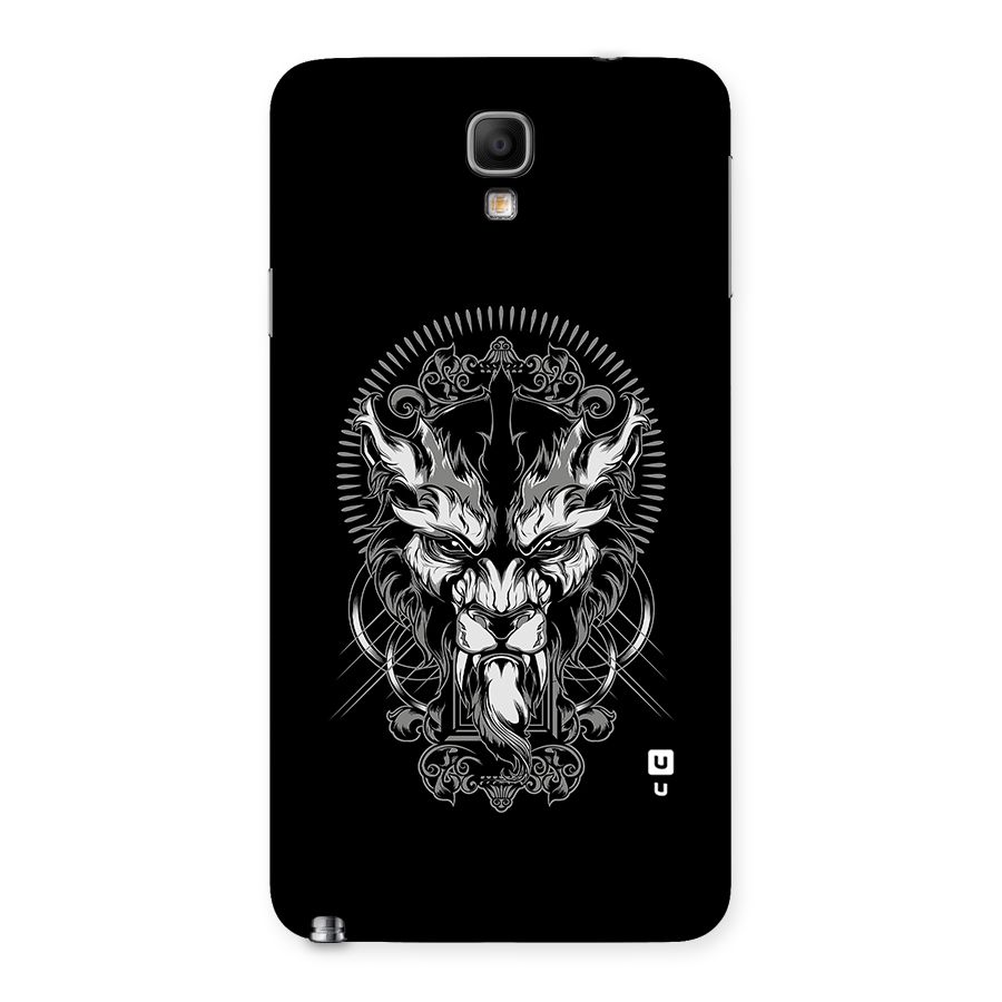 Pencil Art Lion Illustration Back Case for Galaxy Note 3 Neo