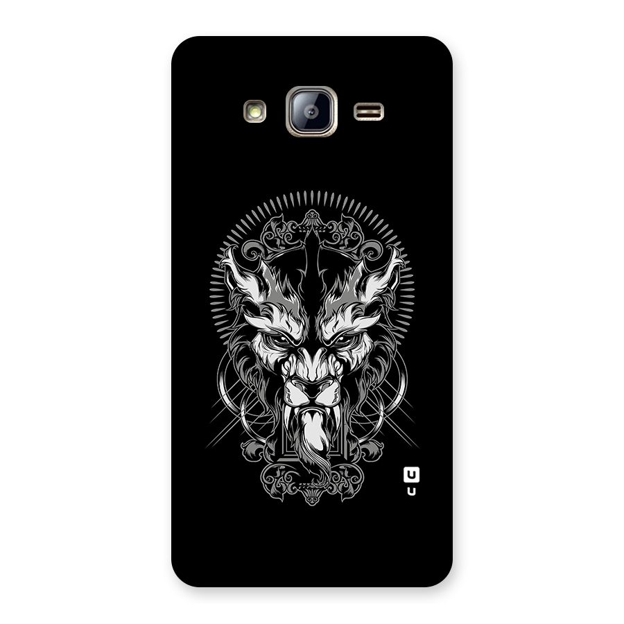 Pencil Art Lion Illustration Back Case for Galaxy On5