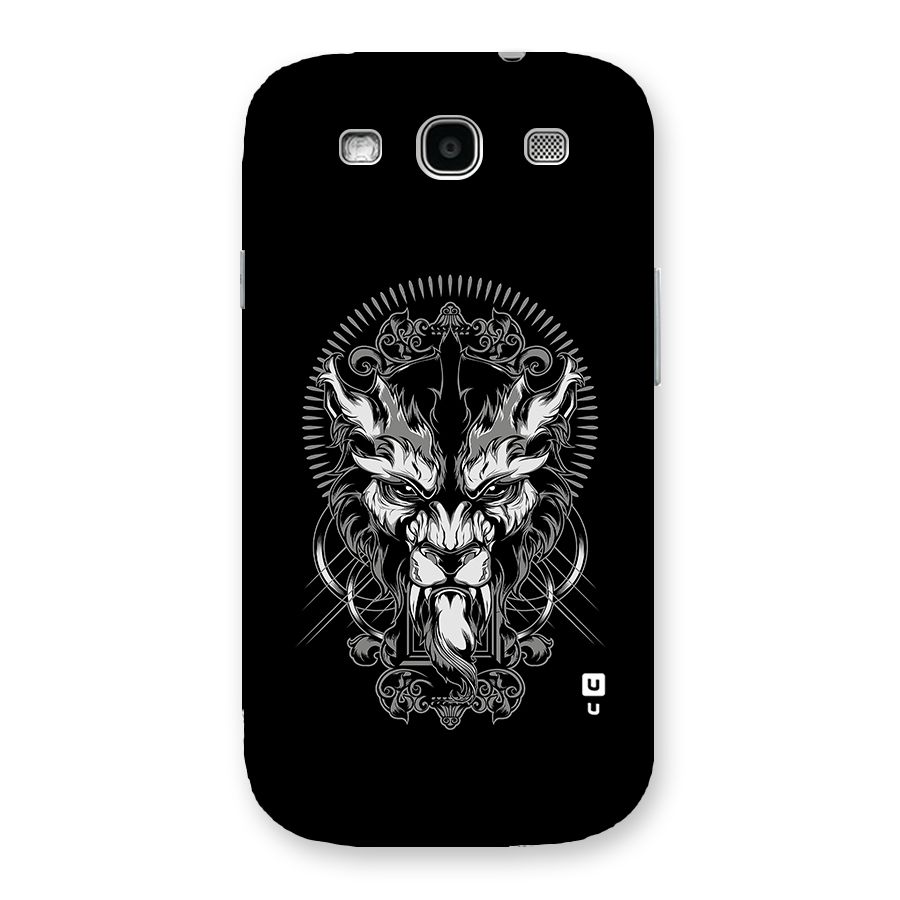 Pencil Art Lion Illustration Back Case for Galaxy S3