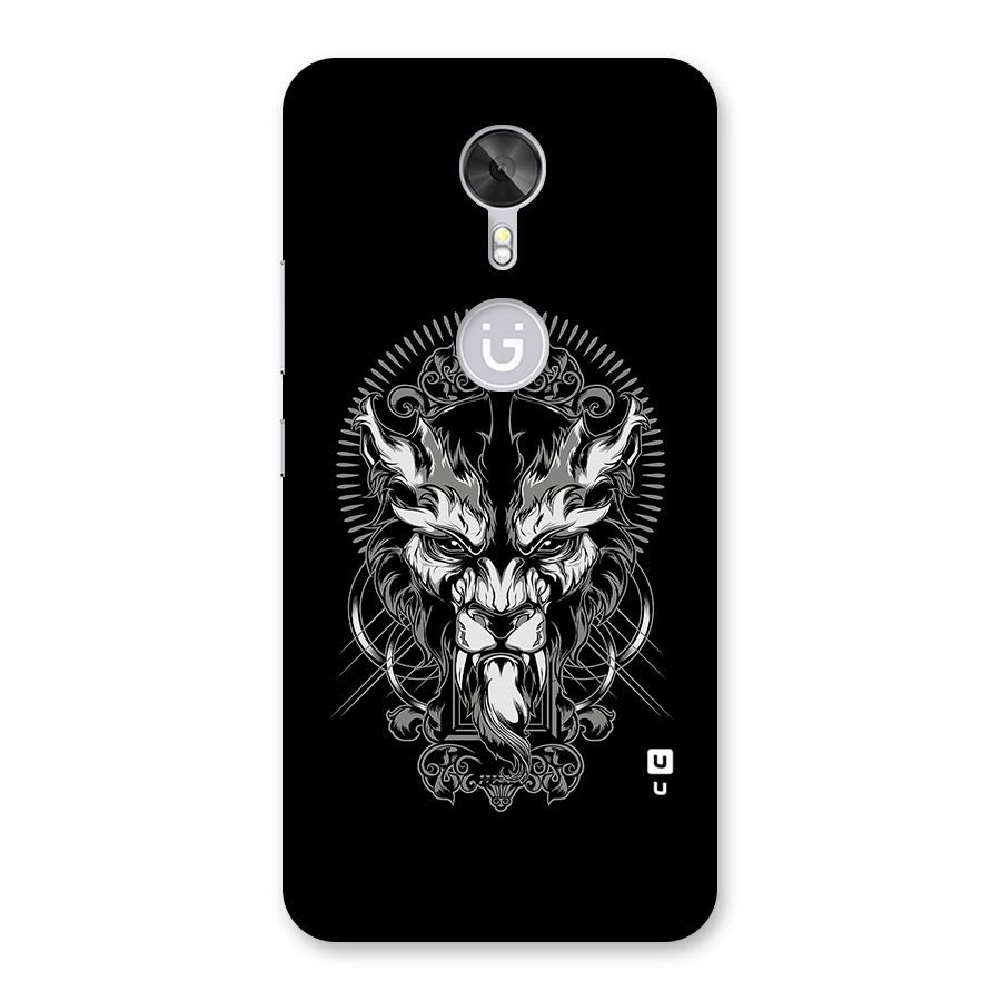 Pencil Art Lion Illustration Back Case for Gionee A1