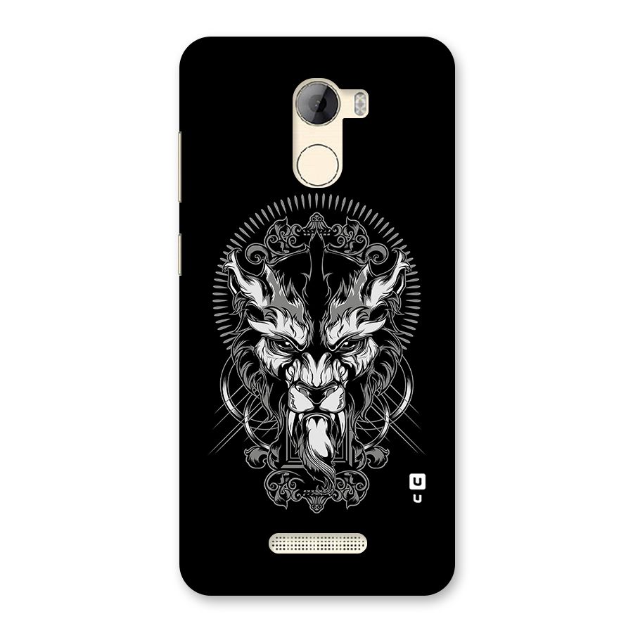 Pencil Art Lion Illustration Back Case for Gionee A1 LIte