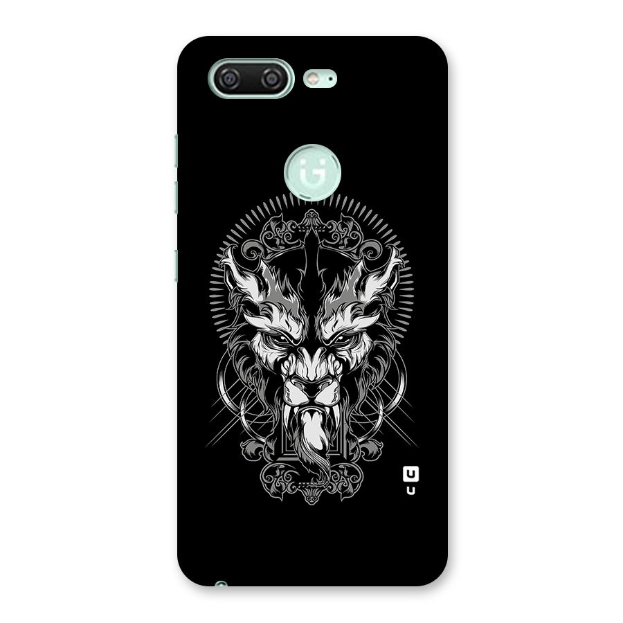Pencil Art Lion Illustration Back Case for Gionee S10