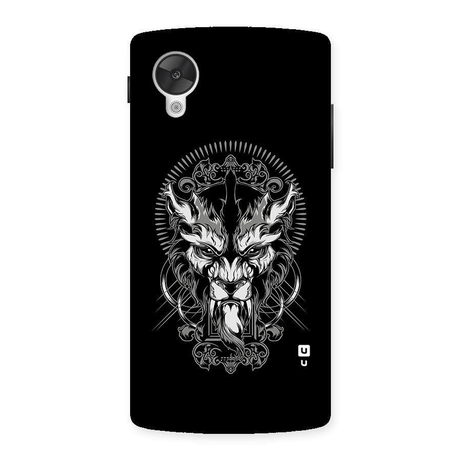 Pencil Art Lion Illustration Back Case for Google Nexsus 5