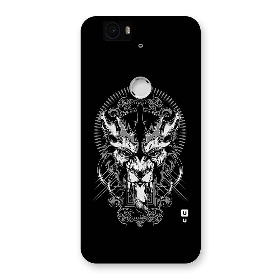 Pencil Art Lion Illustration Back Case for Google Nexus-6P