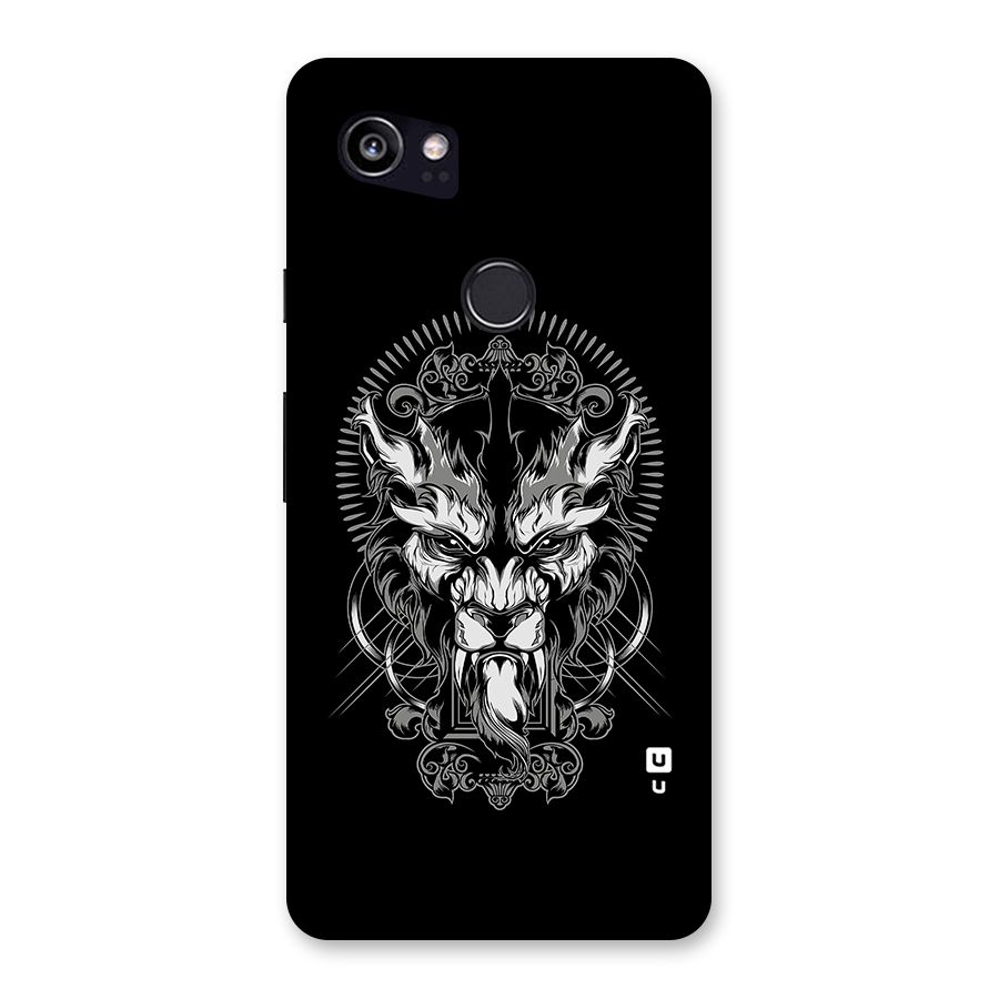 Pencil Art Lion Illustration Back Case for Google Pixel 2 XL