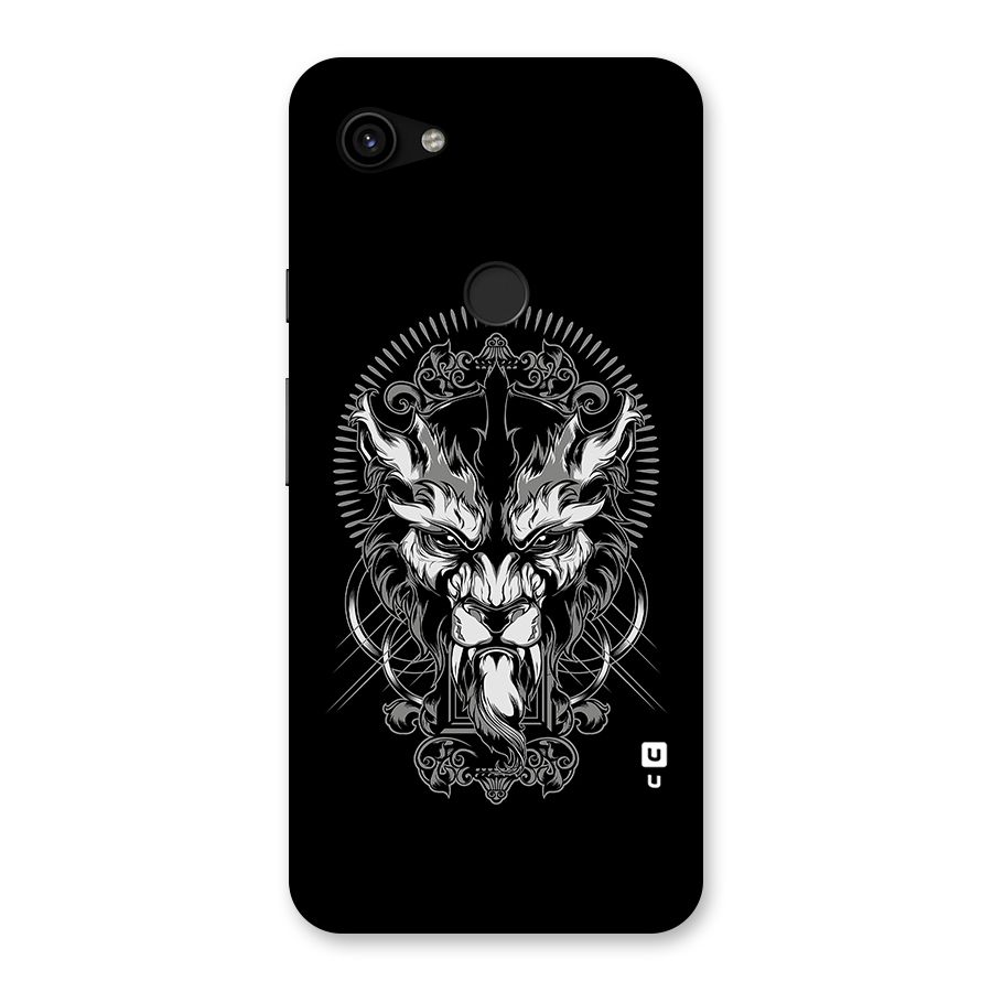 Pencil Art Lion Illustration Back Case for Google Pixel 3a XL