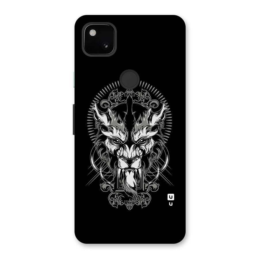 Pencil Art Lion Illustration Back Case for Google Pixel 4a