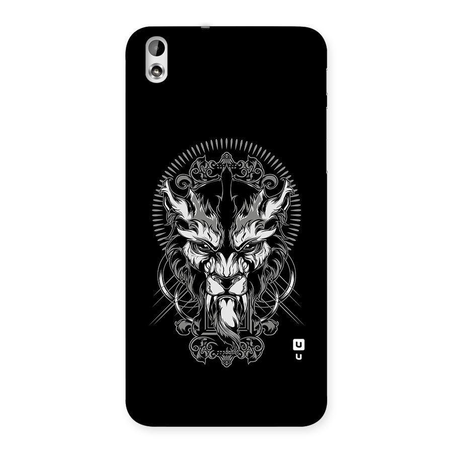 Pencil Art Lion Illustration Back Case for HTC Desire 816g