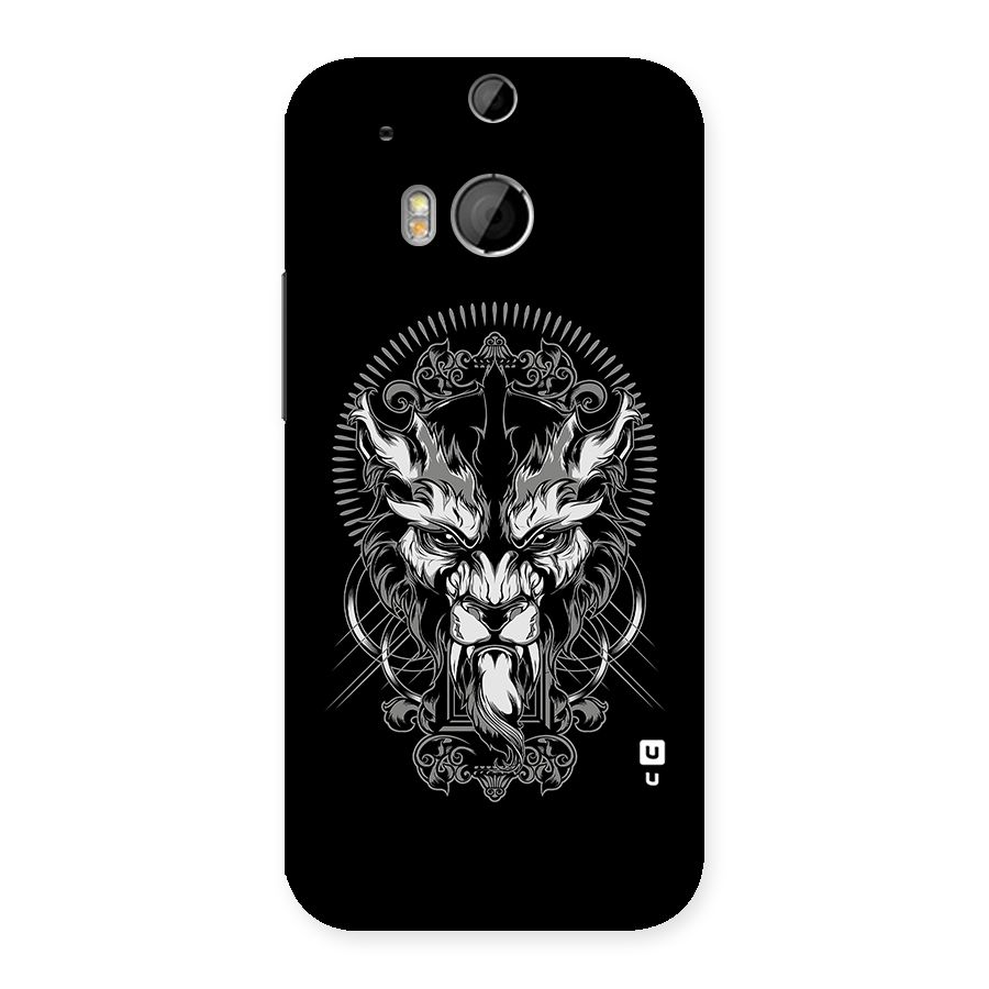 Pencil Art Lion Illustration Back Case for HTC One M8