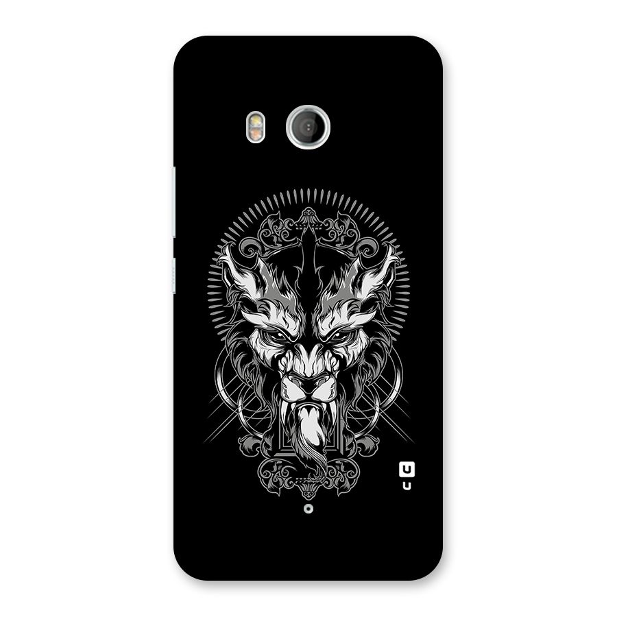 Pencil Art Lion Illustration Back Case for HTC U11