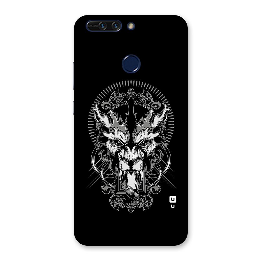 Pencil Art Lion Illustration Back Case for Honor 8 Pro