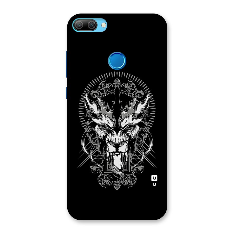 Pencil Art Lion Illustration Back Case for Honor 9N