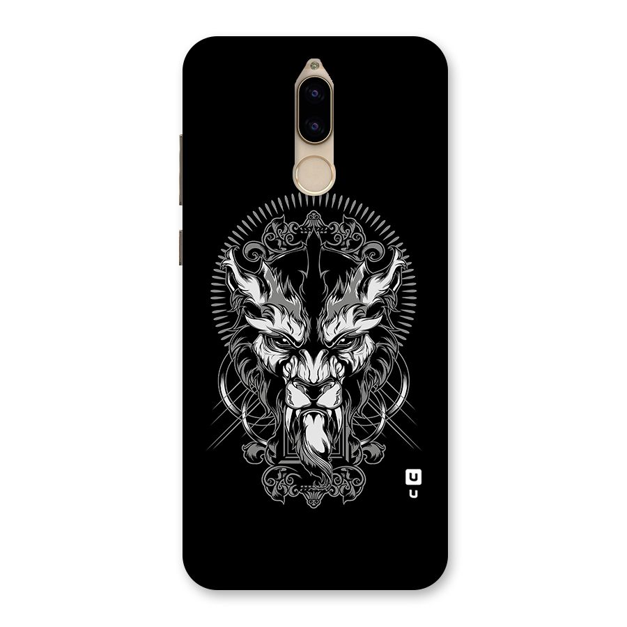 Pencil Art Lion Illustration Back Case for Honor 9i