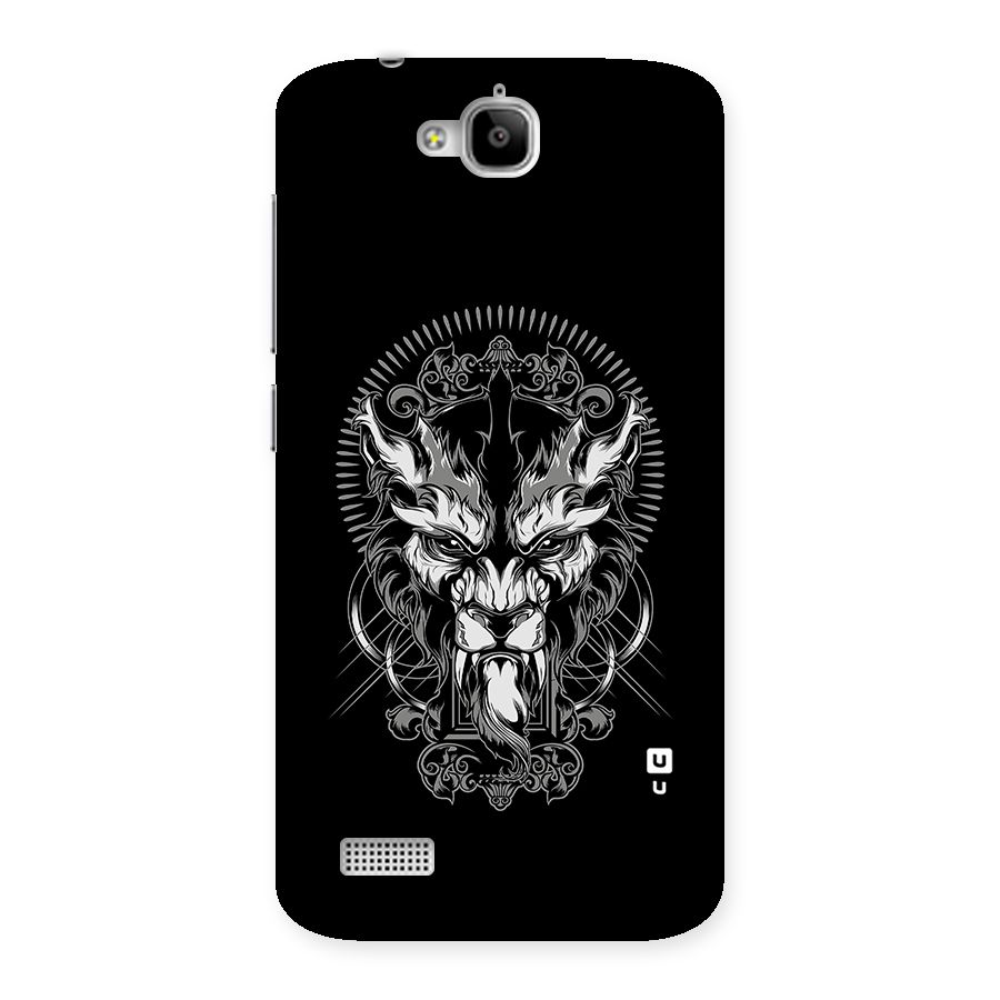 Pencil Art Lion Illustration Back Case for Honor Holly