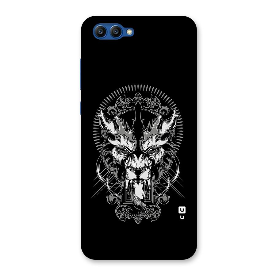 Pencil Art Lion Illustration Back Case for Honor View 10