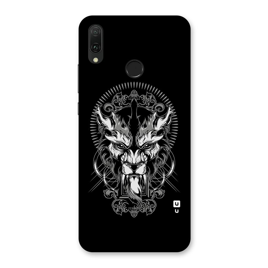 Pencil Art Lion Illustration Back Case for Huawei Y9 (2019)