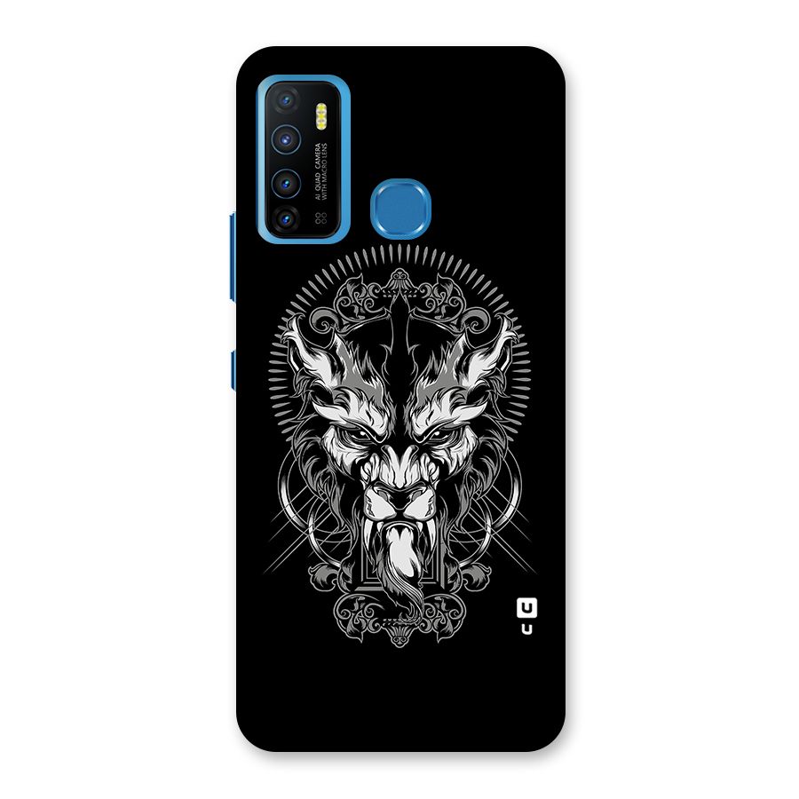 Pencil Art Lion Illustration Back Case for Infinix Hot 9