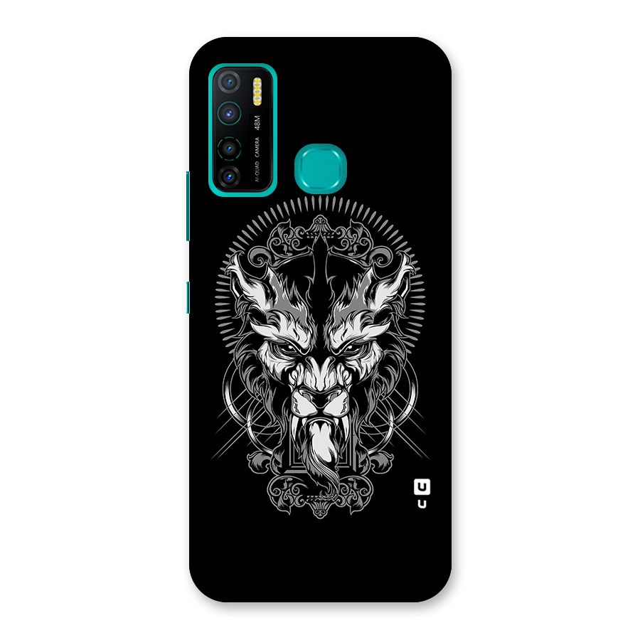 Pencil Art Lion Illustration Back Case for Infinix Hot 9 Pro