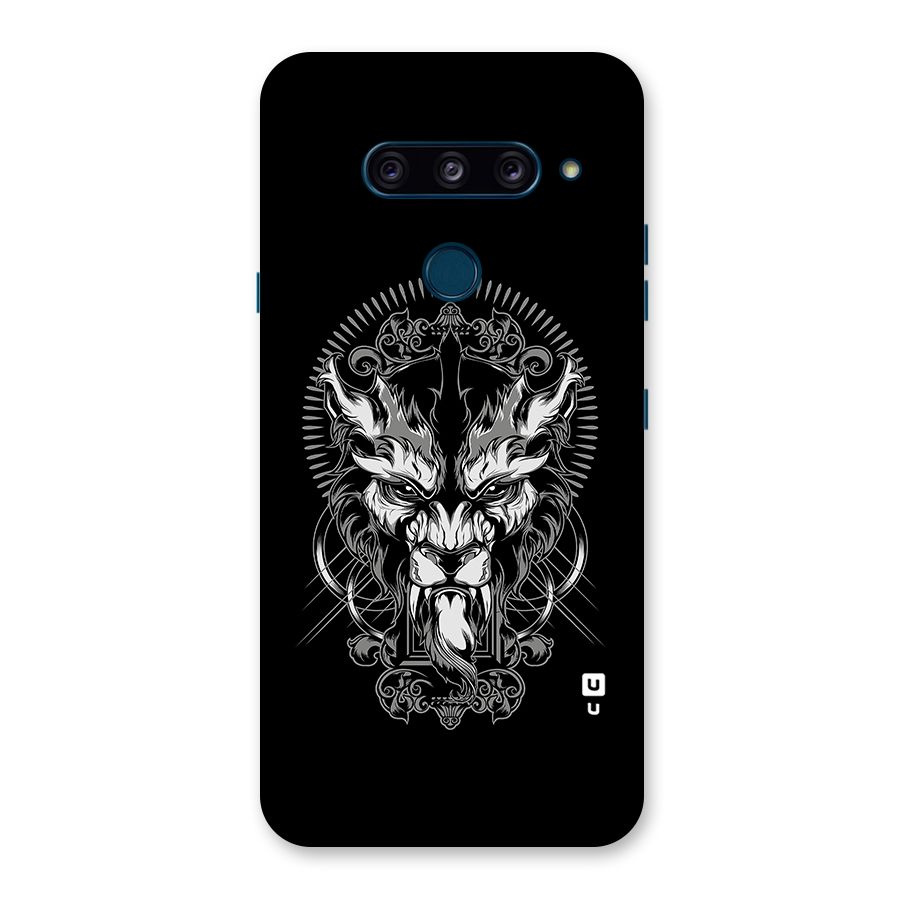 Pencil Art Lion Illustration Back Case for LG  V40 ThinQ