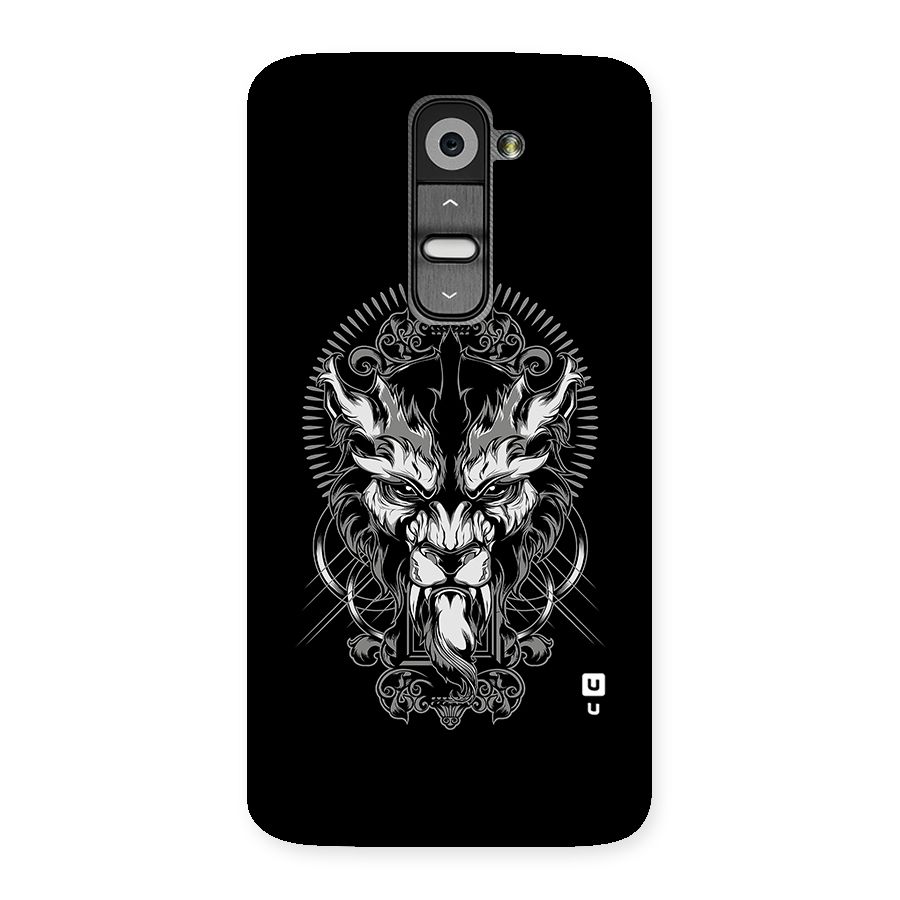 Pencil Art Lion Illustration Back Case for LG G2