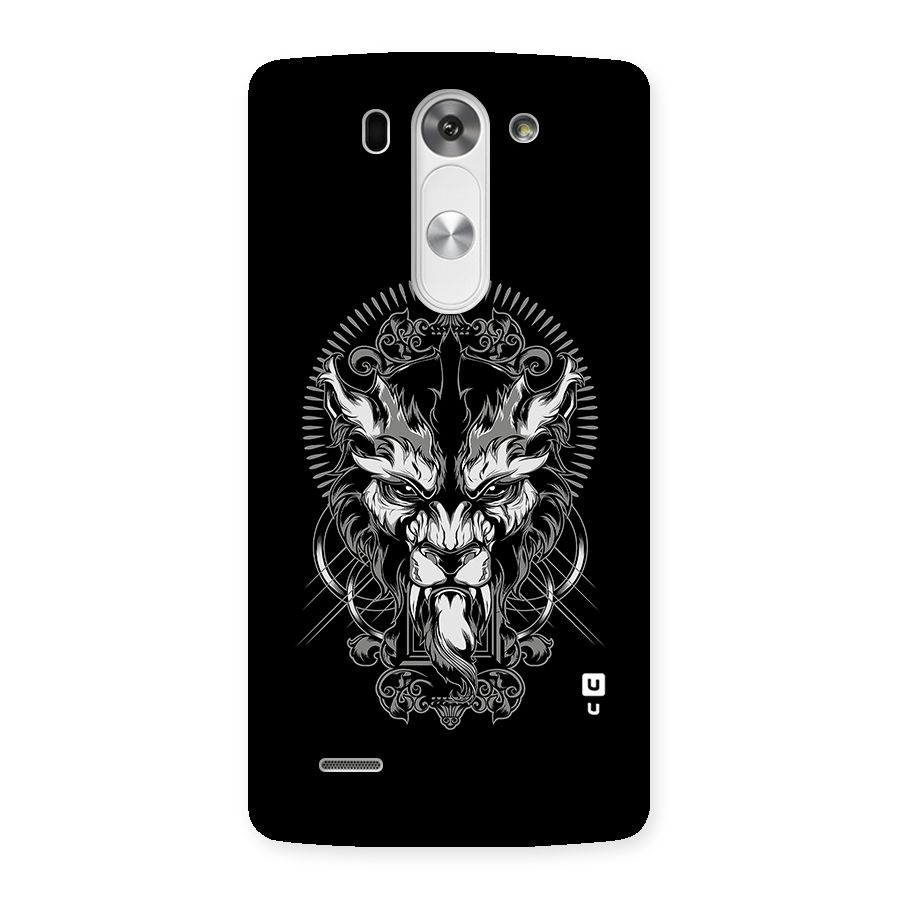 Pencil Art Lion Illustration Back Case for LG G3 Beat