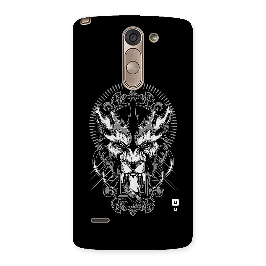 Pencil Art Lion Illustration Back Case for LG G3 Stylus
