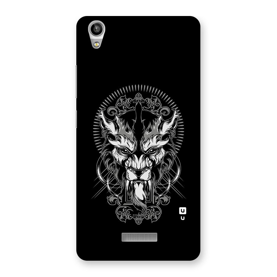 Pencil Art Lion Illustration Back Case for Lava-Pixel-V1