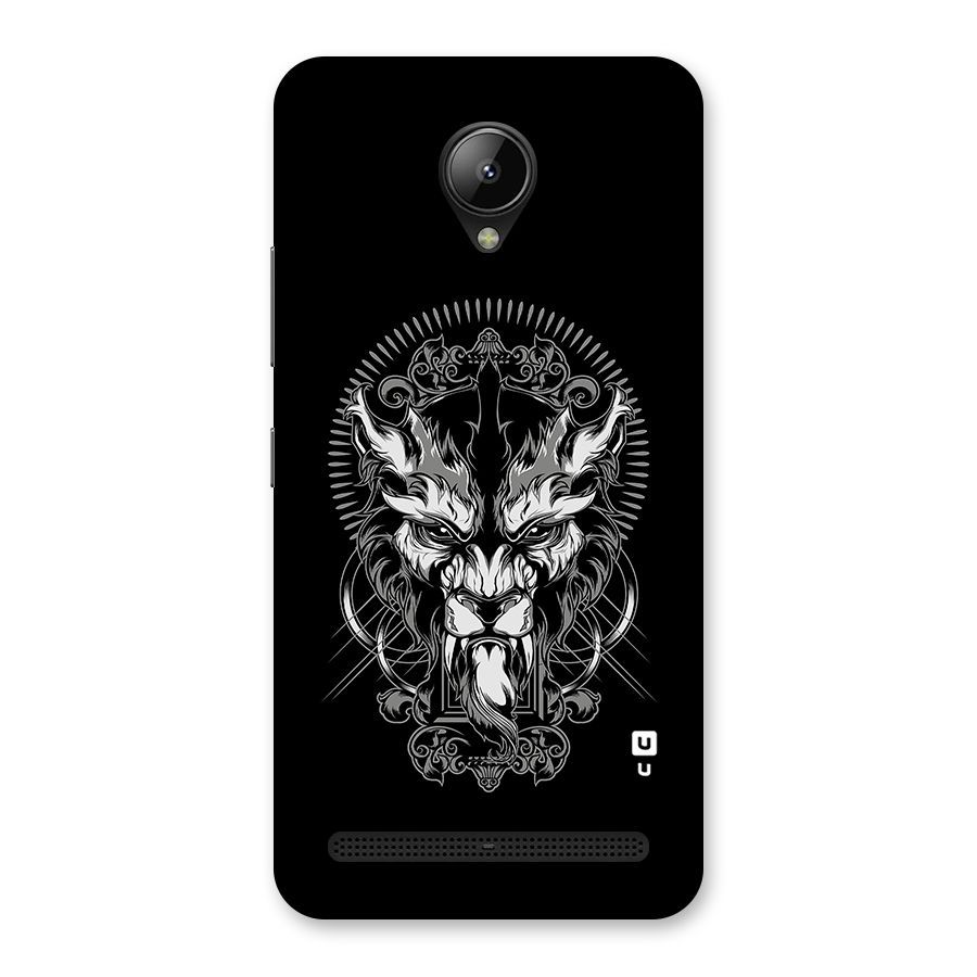 Pencil Art Lion Illustration Back Case for Lenovo C2