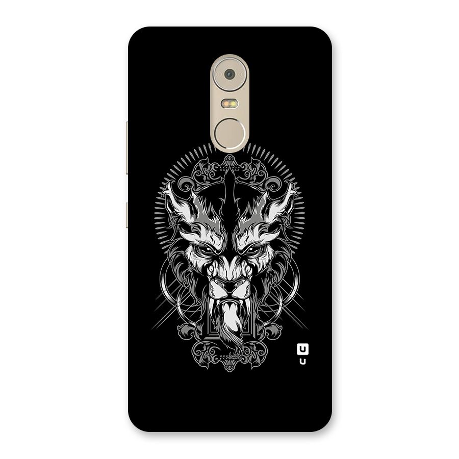 Pencil Art Lion Illustration Back Case for Lenovo K6 Note